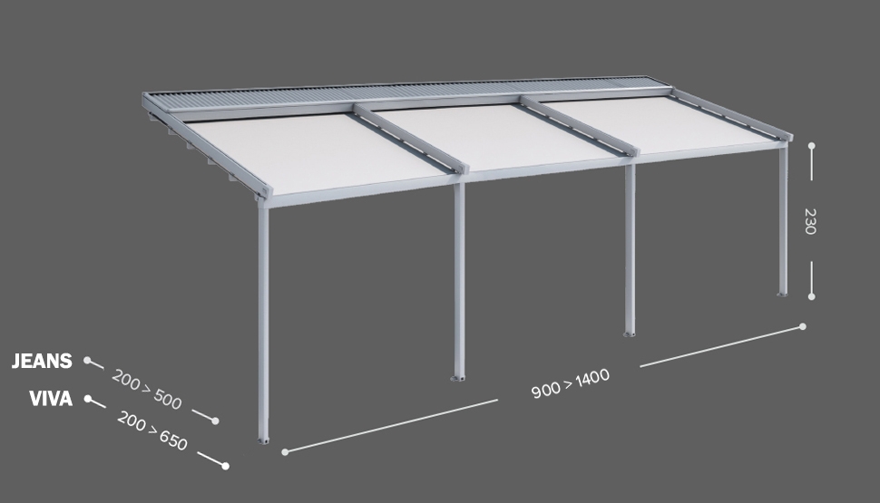 JEANS / VIVA - Stenska izvedba - 3 modulna